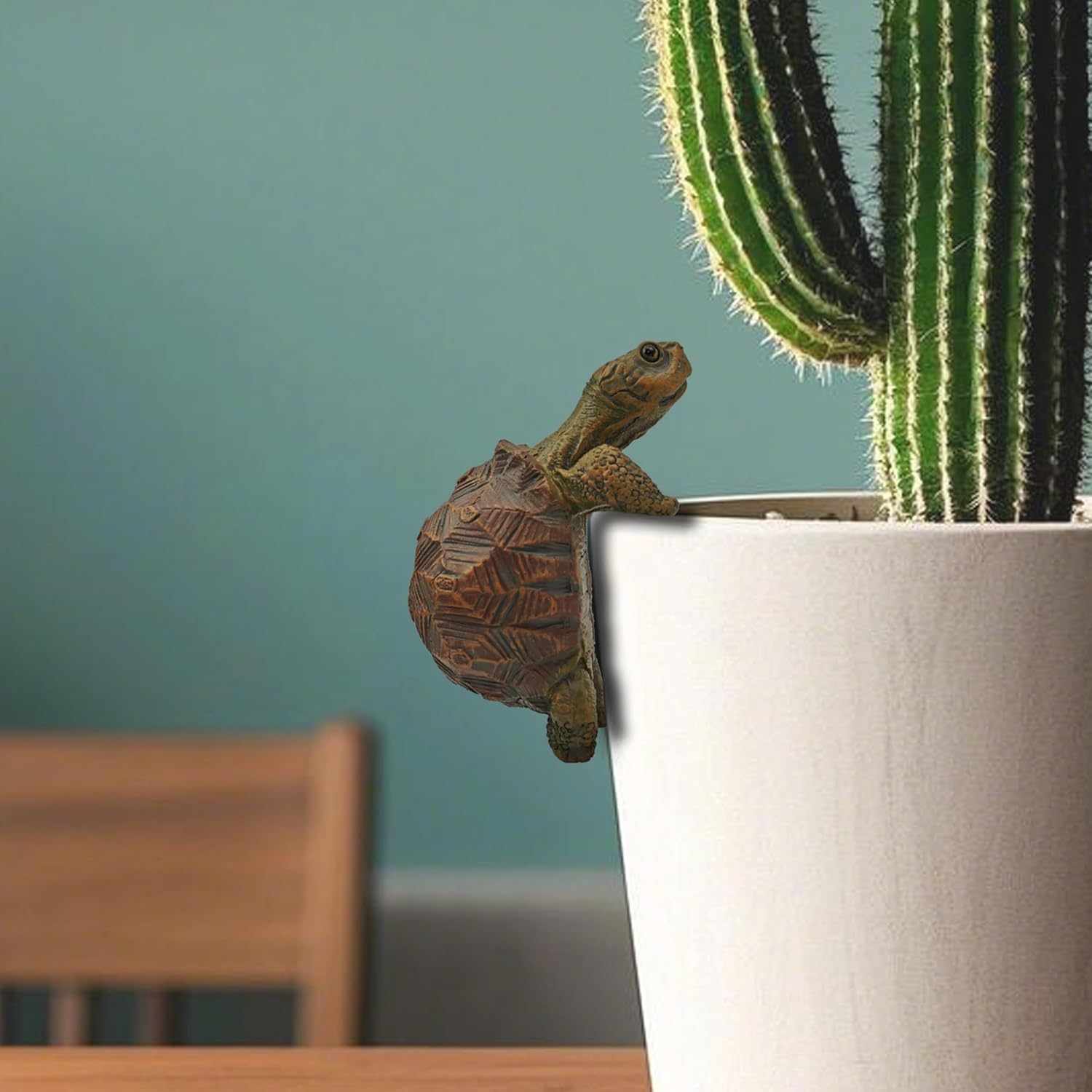 Bonsai Garden Images - Mini Turtle Statue, Realistic Resin Climbing