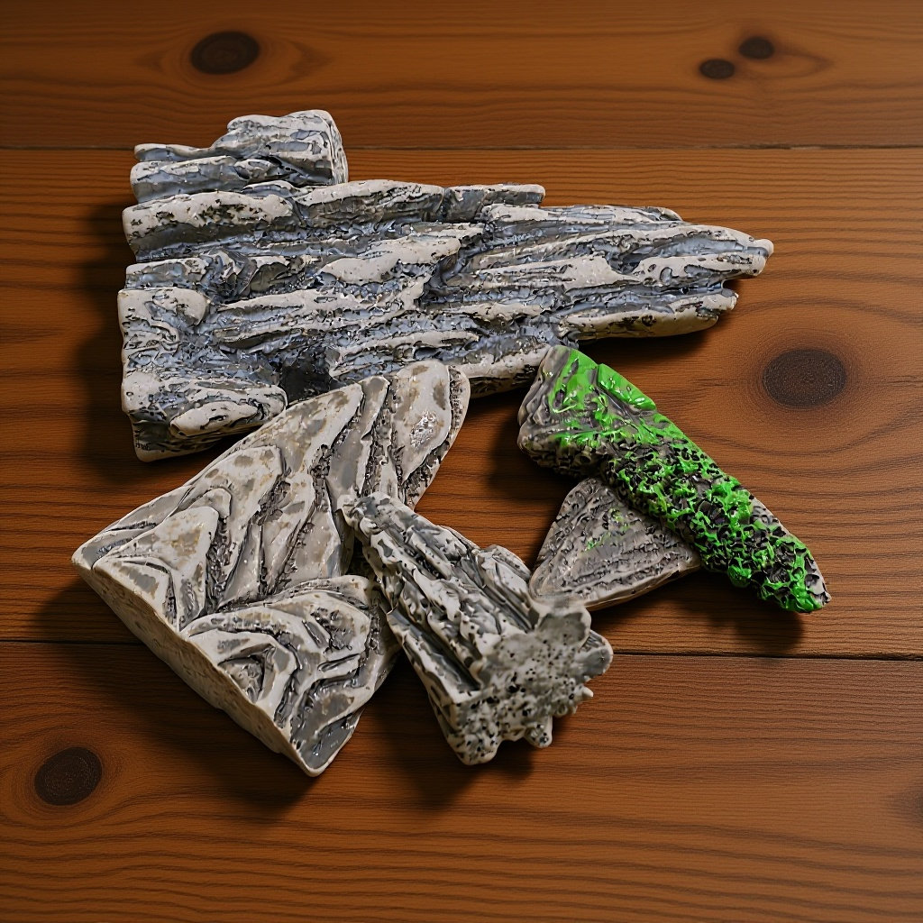 Bonsai Garden Landscape Design - 4Pcs Miniature Rockery Decor Simulation Rockery
