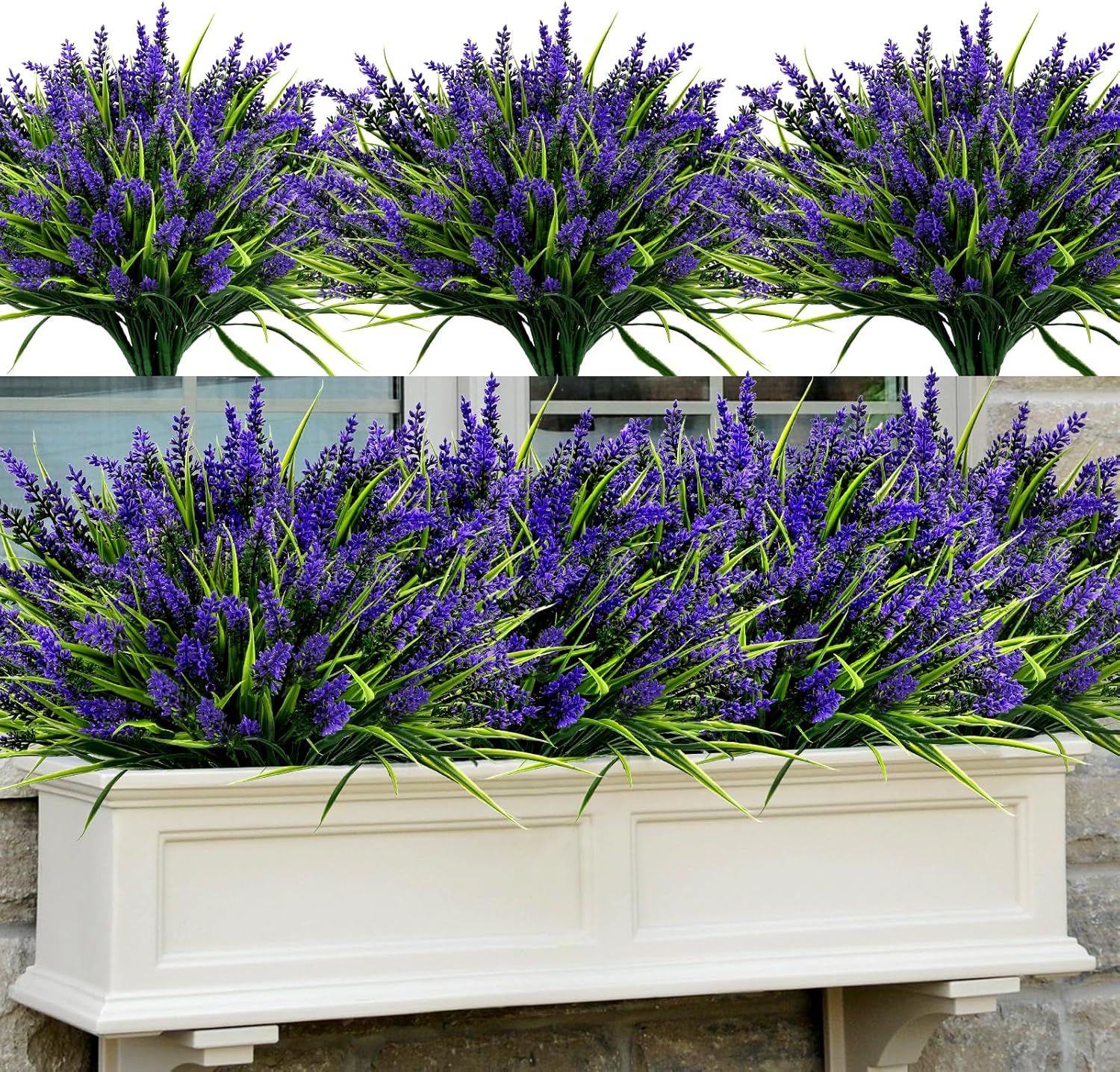Bonsai Garden Images - 48 Bundles UV Resistant Faux Lavender