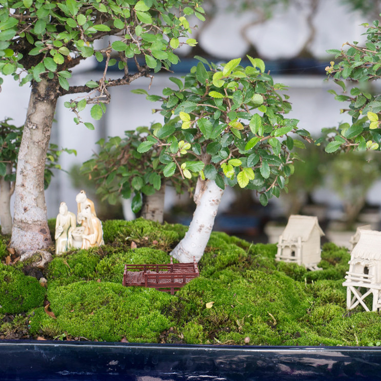Bonsai Garden Landscape Design - Miniature Chinese Arch Bridge Ornament Vintage
