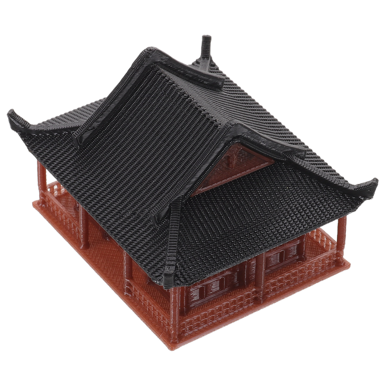 Bonsai Garden Landscape Design - Mini Pavilion Statue Layered Design Micro