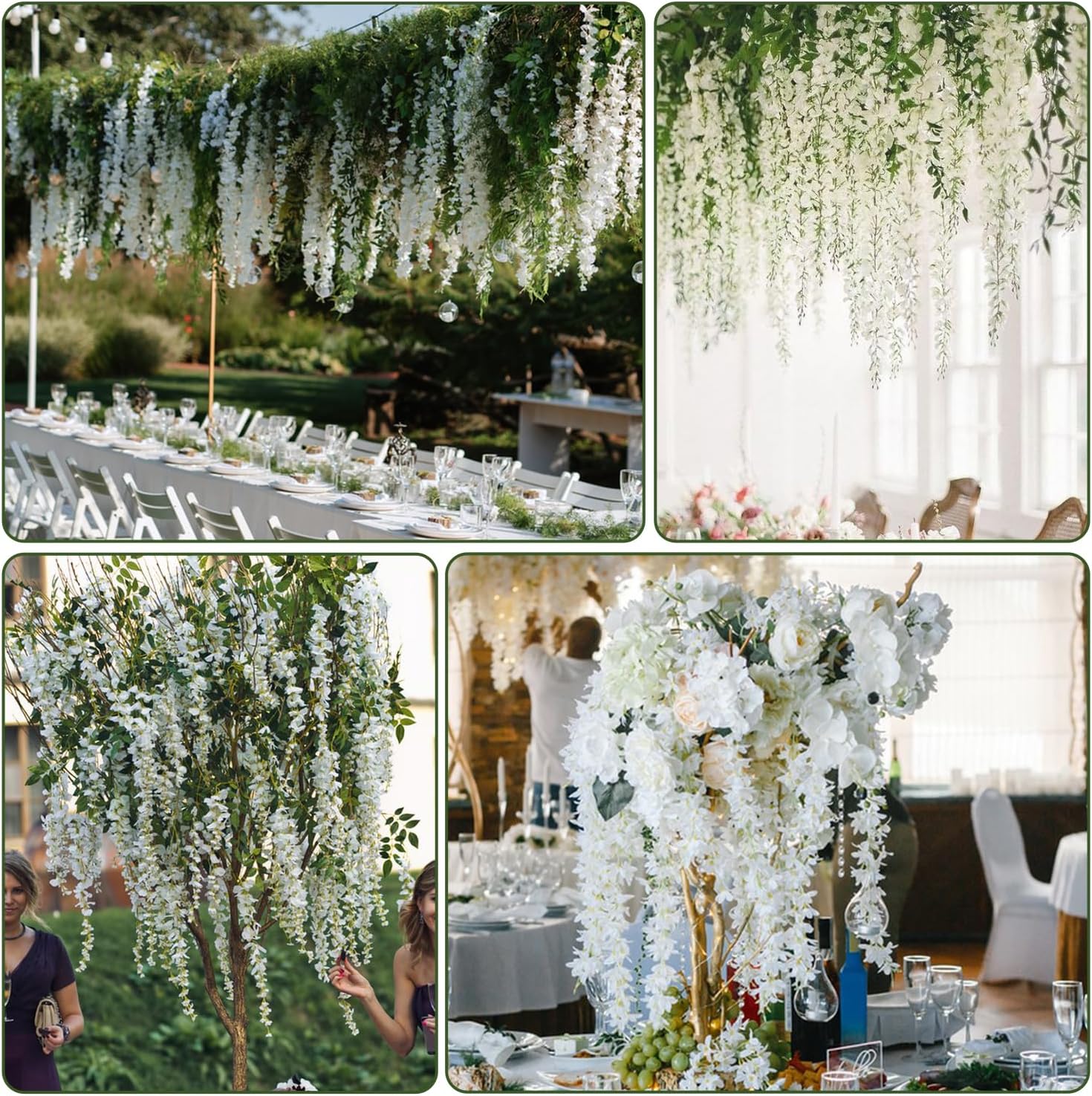 Artificial Wisteria Hanging Fl - Bonsai Garden Images บทวิจารณ์และราคา