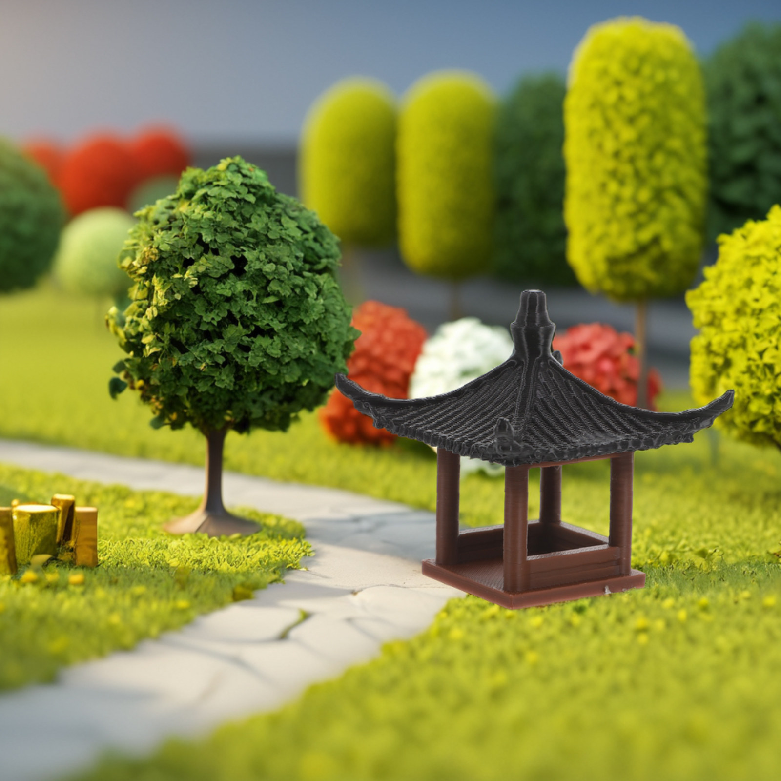 Miniature Pavilion Micro Lands - Bonsai Garden Landscape Design บทวิจารณ์และราคา