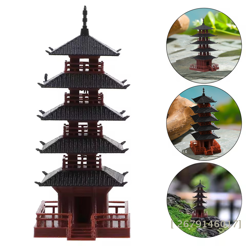 【YY26】Mini Pagoda Statue Chine - Mini Bonsai Zen Garden บทวิจารณ์และราคา