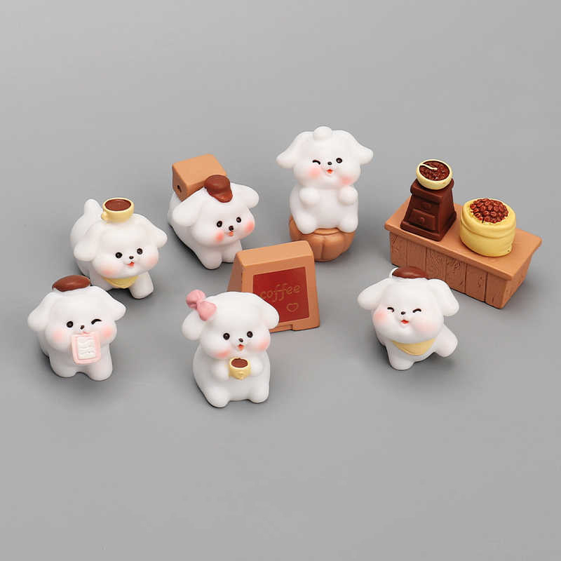 6-11PCS Cartoon White Dog Fami - Bonsai Garden Gift บทวิจารณ์และราคา