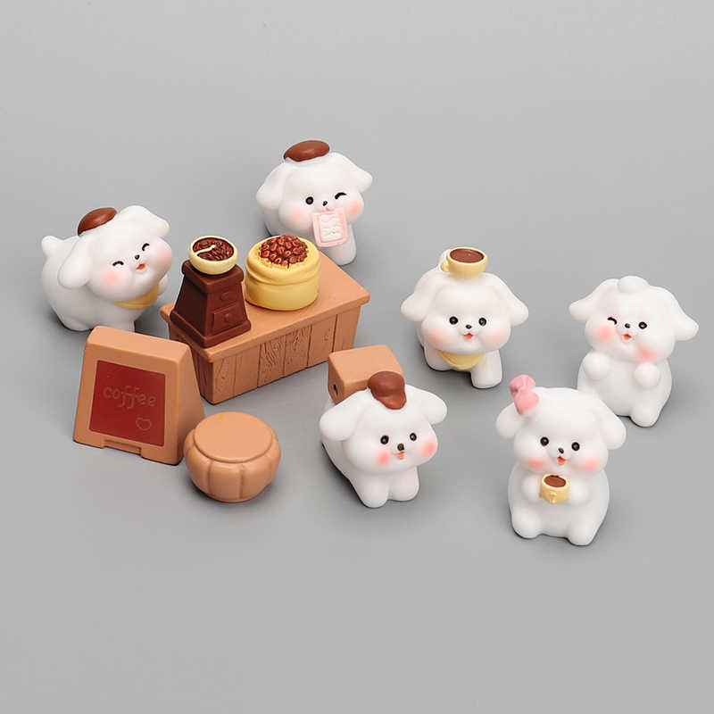 6-11PCS Cartoon White Dog Fami - Bonsai Garden Gift บทวิจารณ์และราคา