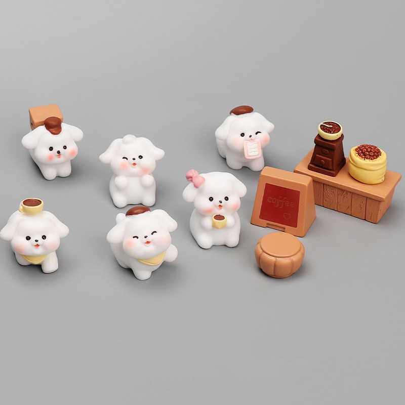 6-11PCS Cartoon White Dog Fami - Bonsai Garden Gift บทวิจารณ์และราคา