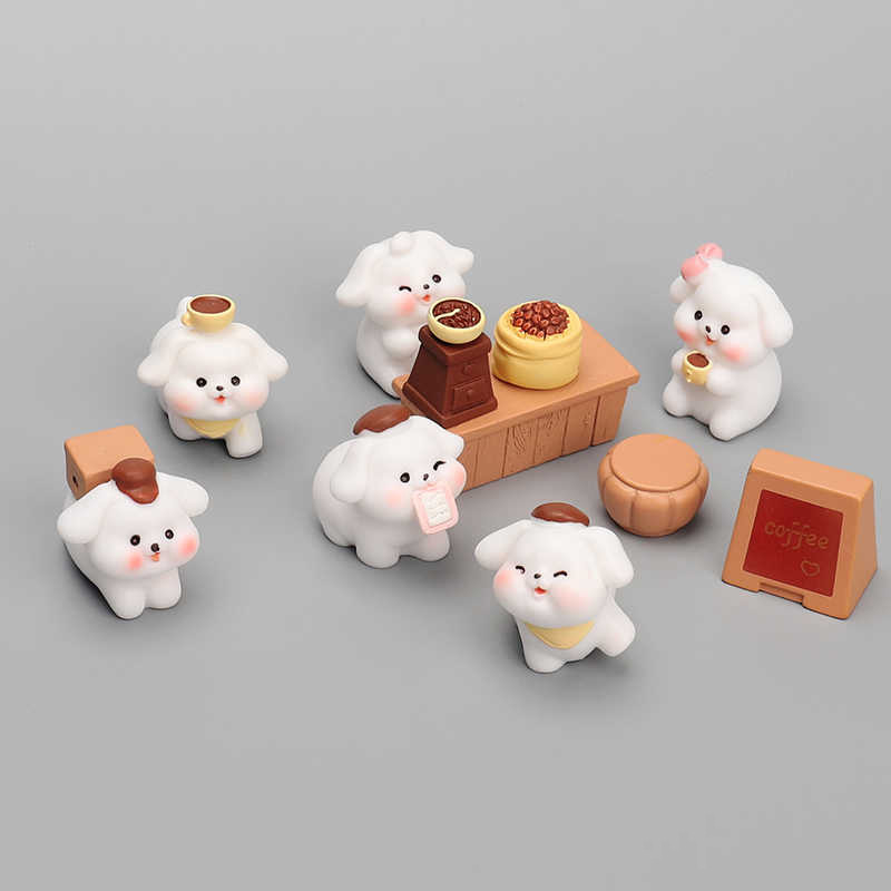 6-11PCS Cartoon White Dog Fami - Bonsai Garden Gift บทวิจารณ์และราคา
