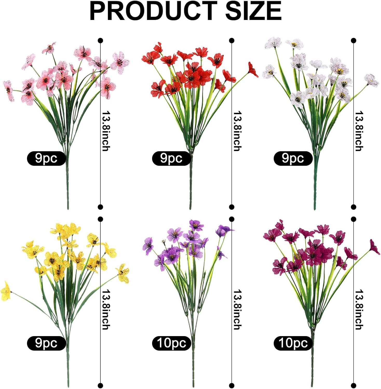 56 Bundles Artificial Flowers  - Bonsai Garden Images บทวิจารณ์และราคา