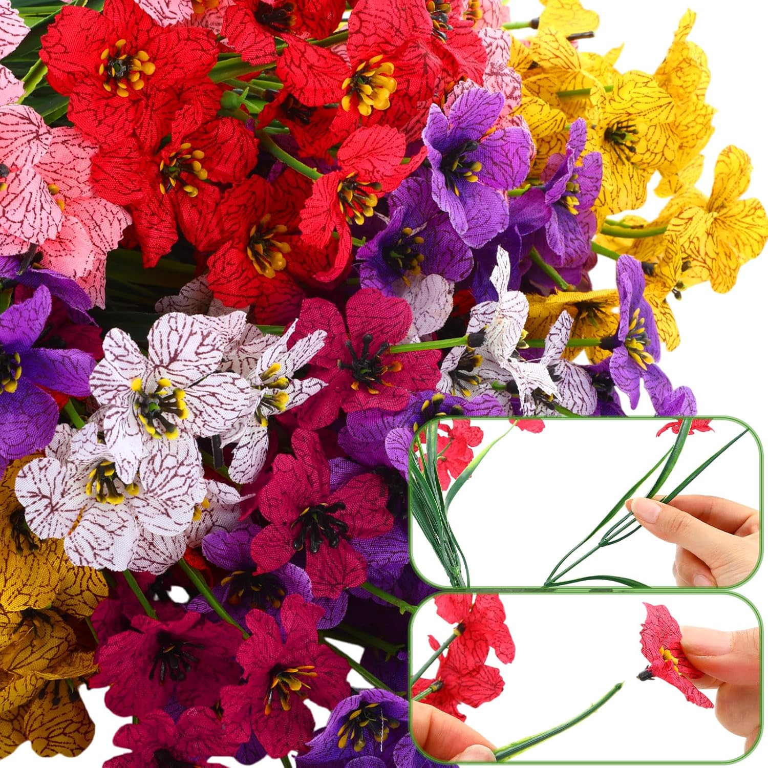 56 Bundles Artificial Flowers  - Bonsai Garden Images บทวิจารณ์และราคา