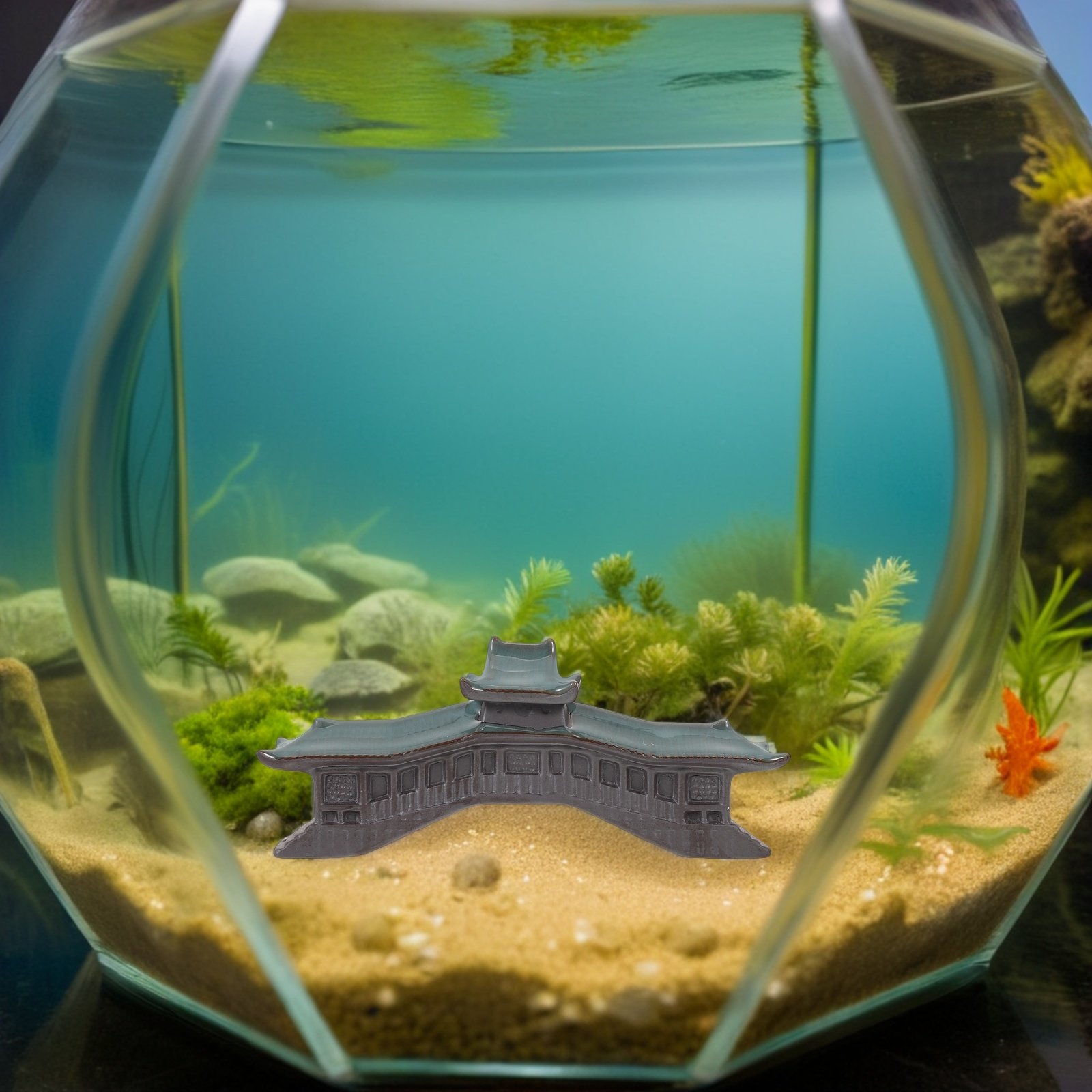 Miniature Bridge Aquarium Orna - Bonsai Garden Landscape Design บทวิจารณ์และราคา