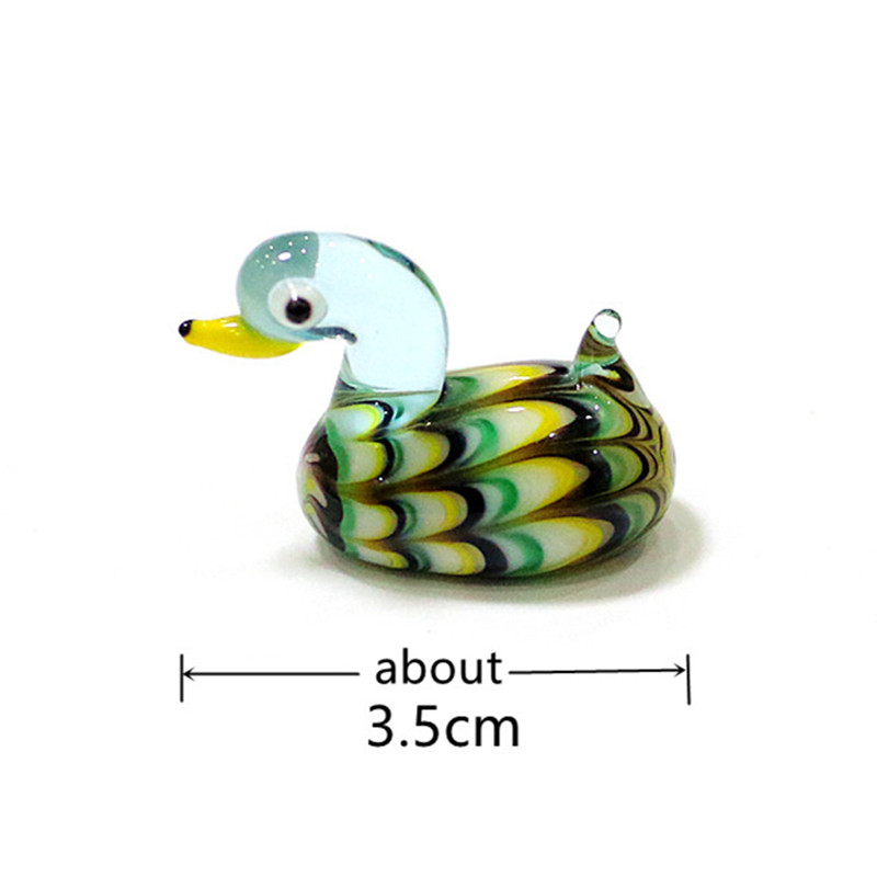 Handmade Mini Glass Duck Figur - Bonsai Garden Gift บทวิจารณ์และราคา