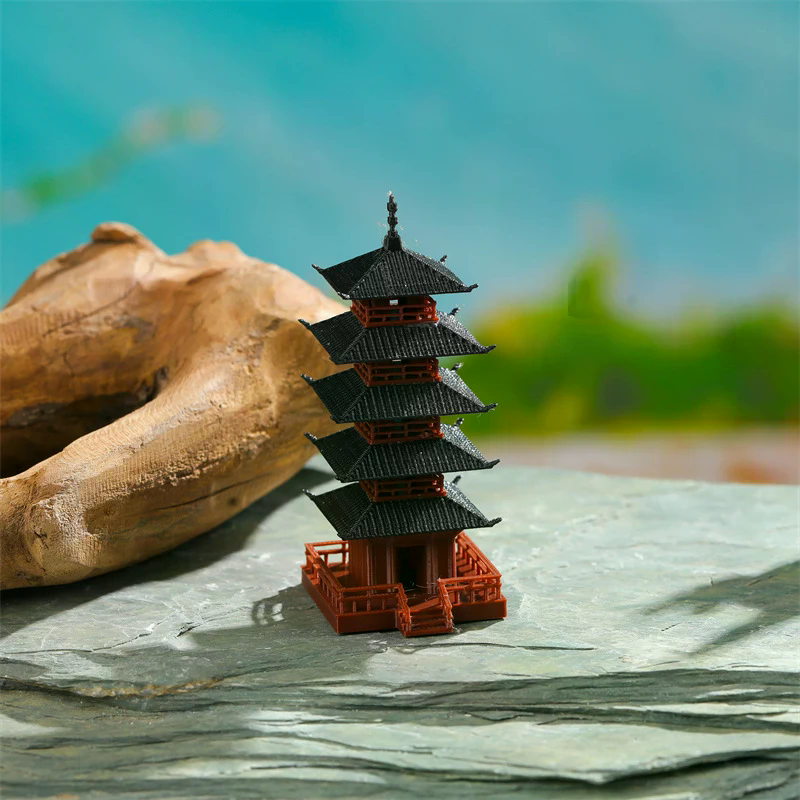 Mini Pagoda Statue Chinese Anc - Mini Bonsai Zen Garden บทวิจารณ์และราคา