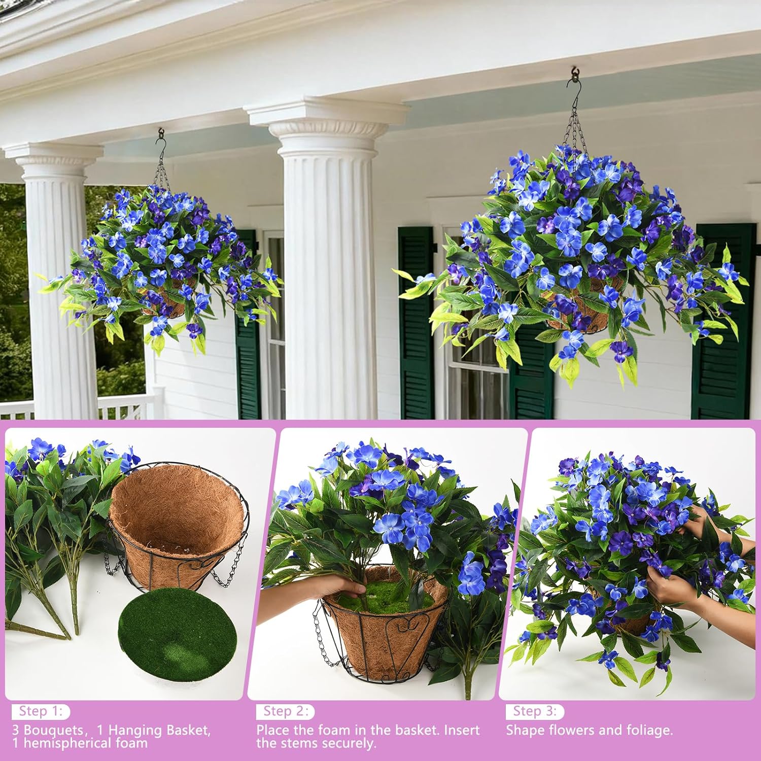 Realistic Fake Hanging Flowers - Bonsai Garden Images บทวิจารณ์และราคา