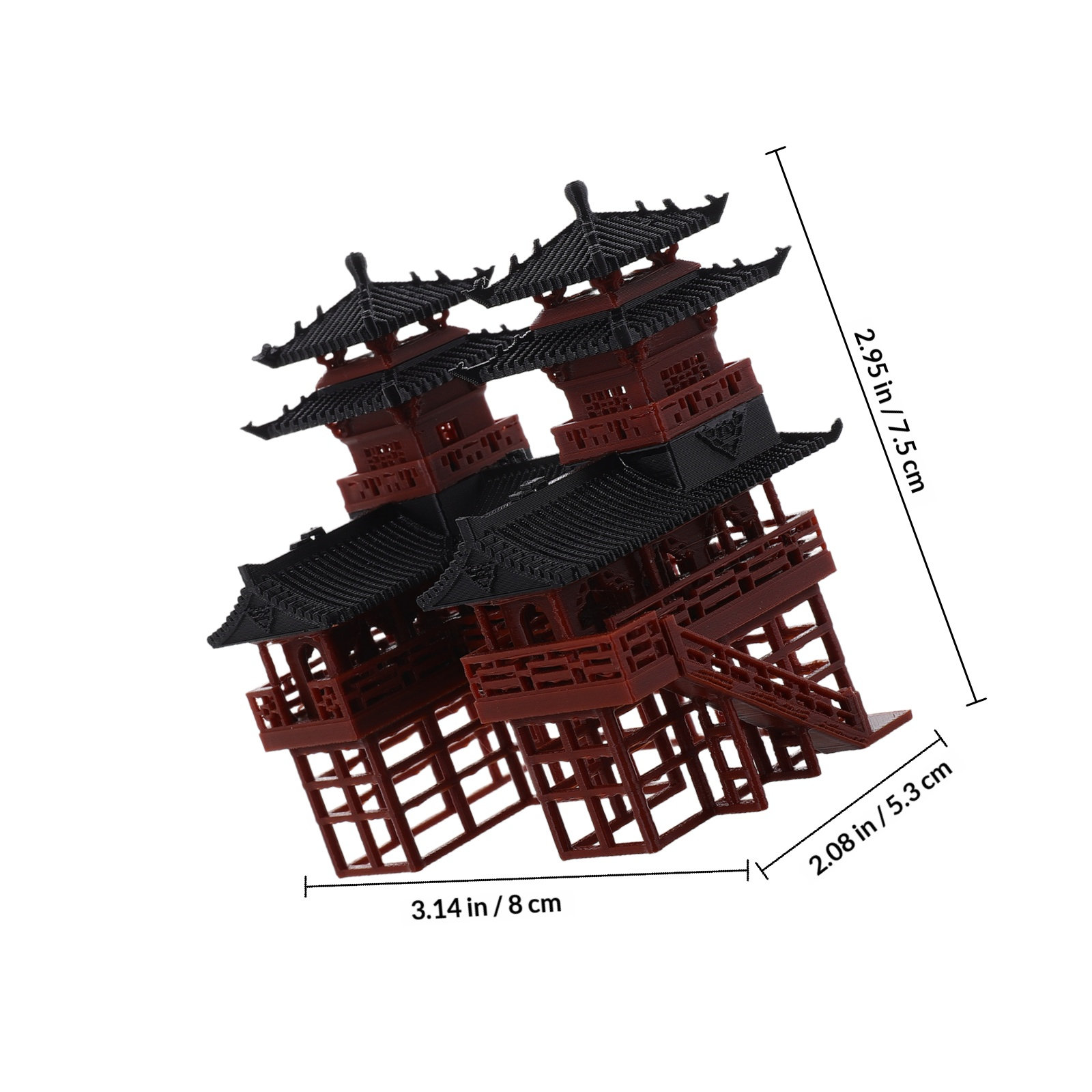 Miniature Twin Pagoda Pavilion - Bonsai Garden Landscape Design บทวิจารณ์และราคา
