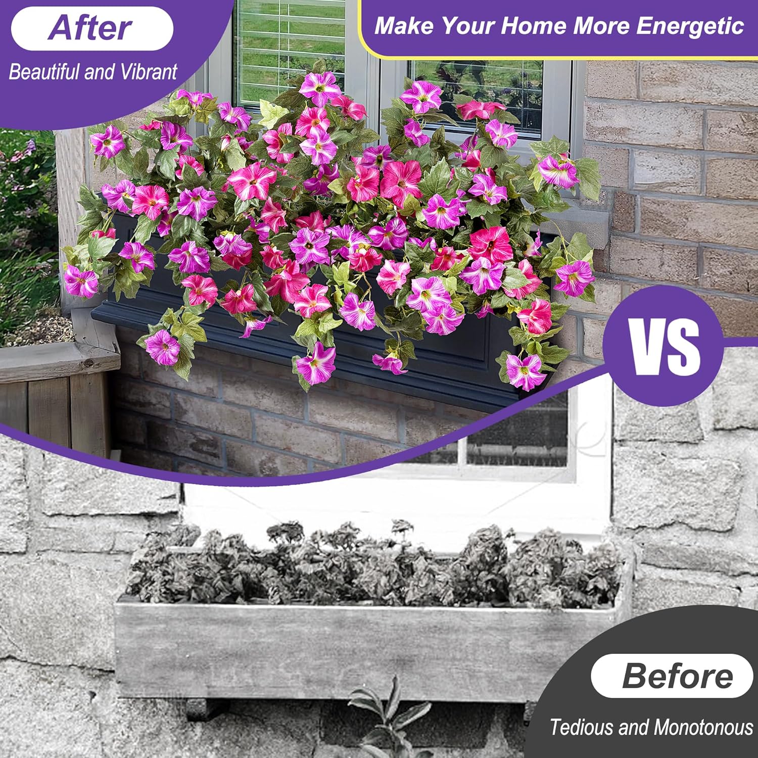 Artificial Petunias Silk Flowe - Bonsai Garden Images บทวิจารณ์และราคา