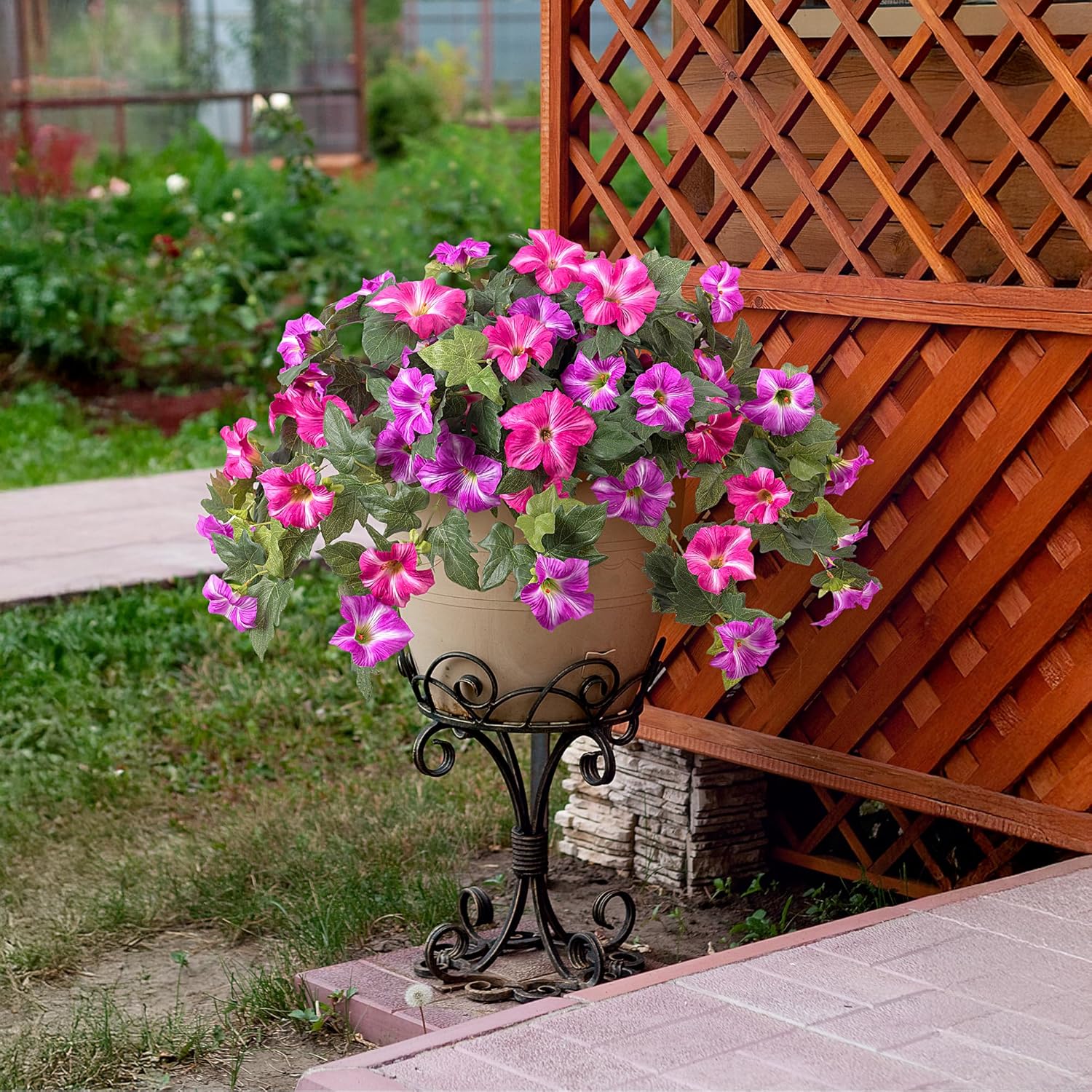 Artificial Petunias Silk Flowe - Bonsai Garden Images บทวิจารณ์และราคา
