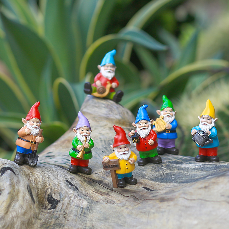 7Pcs/Set Miniature Funny Gnome - Bonsai Garden Gift บทวิจารณ์และราคา