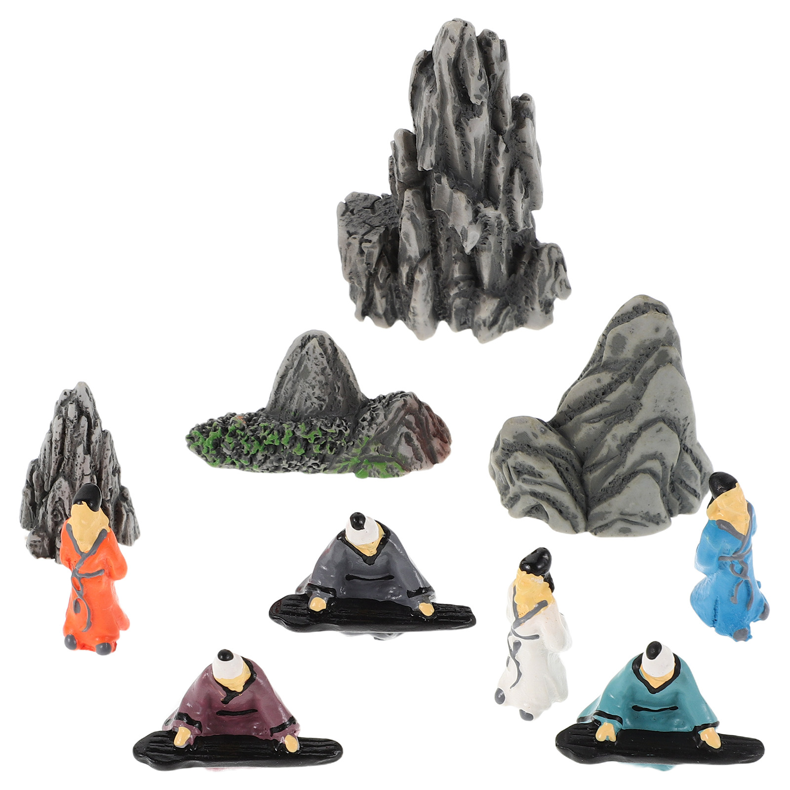 10Pcs Small Resin Chinese Mini - Bonsai Garden Landscape Design บทวิจารณ์และราคา