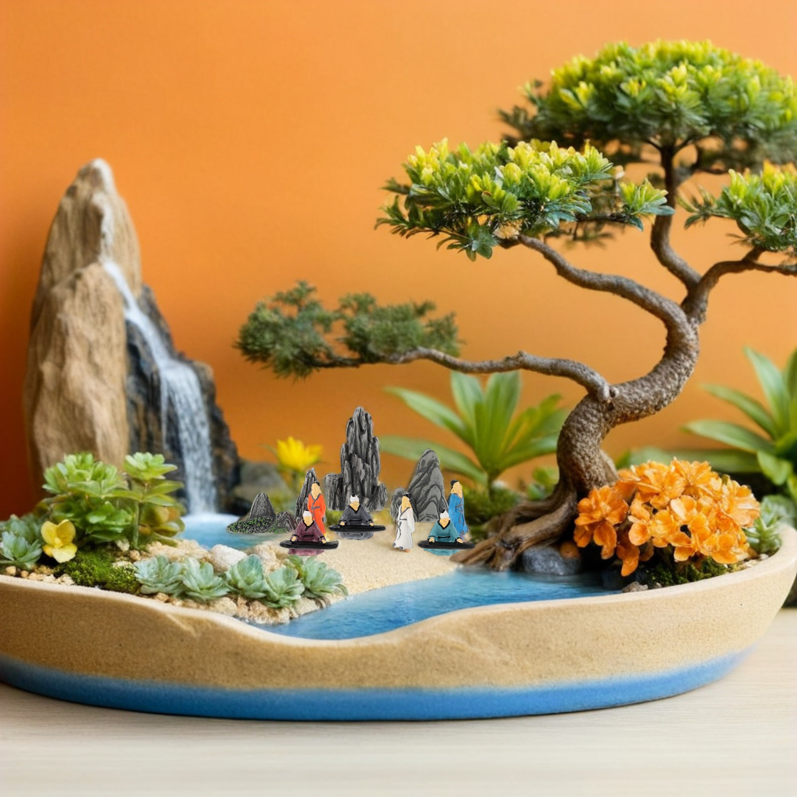 10Pcs Small Resin Chinese Mini - Bonsai Garden Landscape Design บทวิจารณ์และราคา