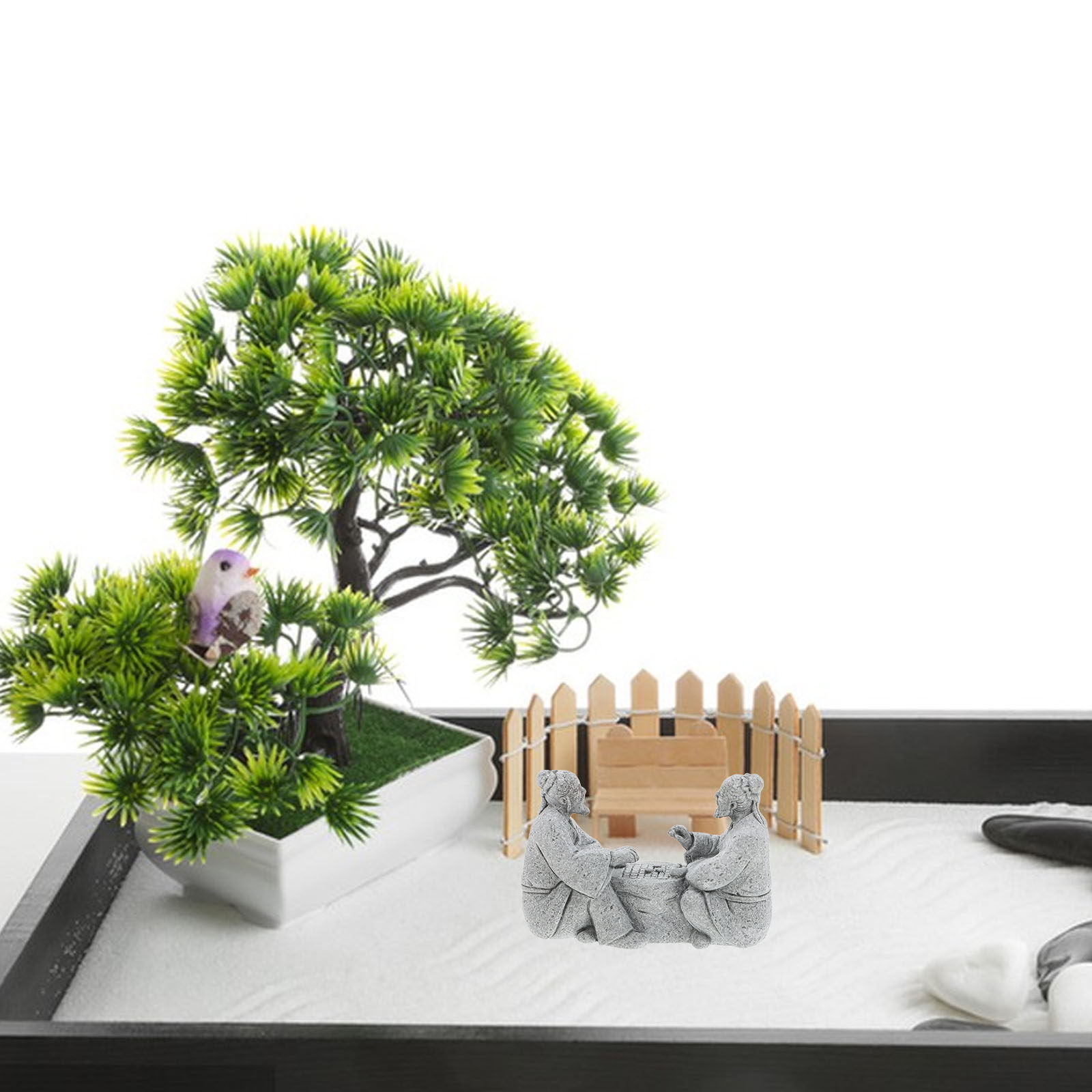 2Pcs Realistic Micro Landscape - Mini Bonsai Zen Garden บทวิจารณ์และราคา