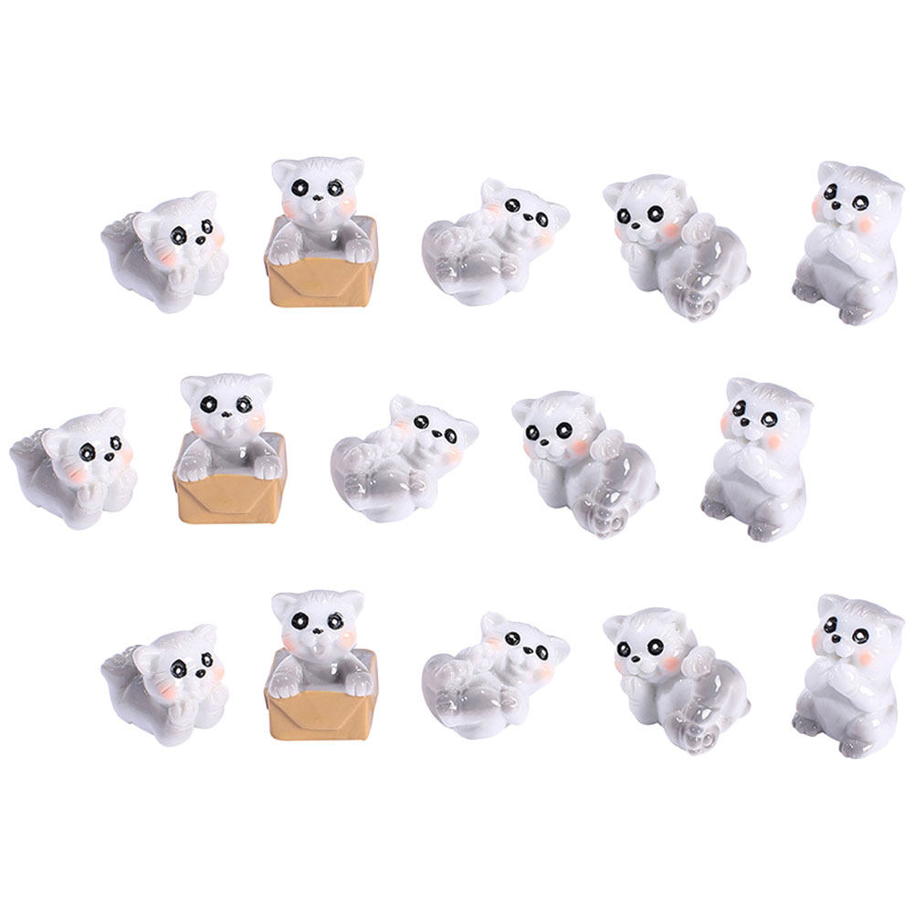 15Pcs Premium Resin Mini Cat S - Bonsai Garden Landscape Design บทวิจารณ์และราคา