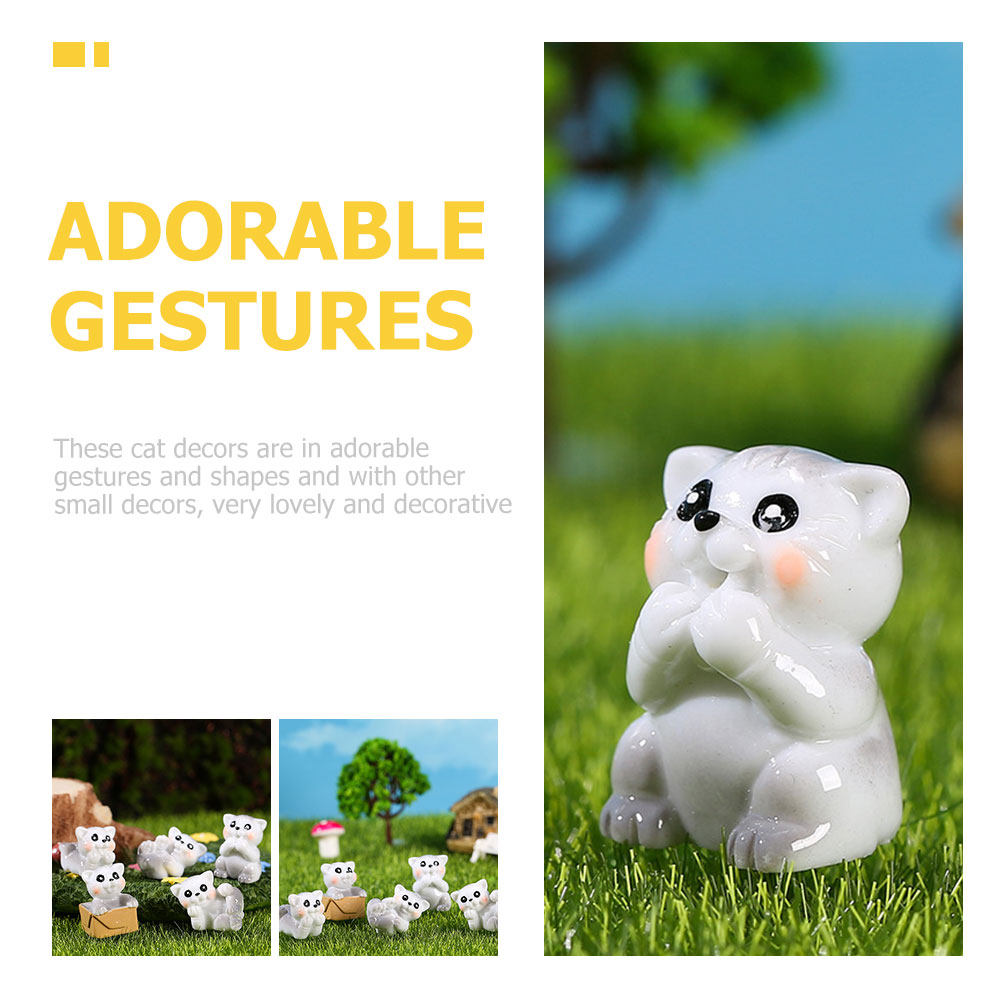 15Pcs Premium Resin Mini Cat S - Bonsai Garden Landscape Design บทวิจารณ์และราคา