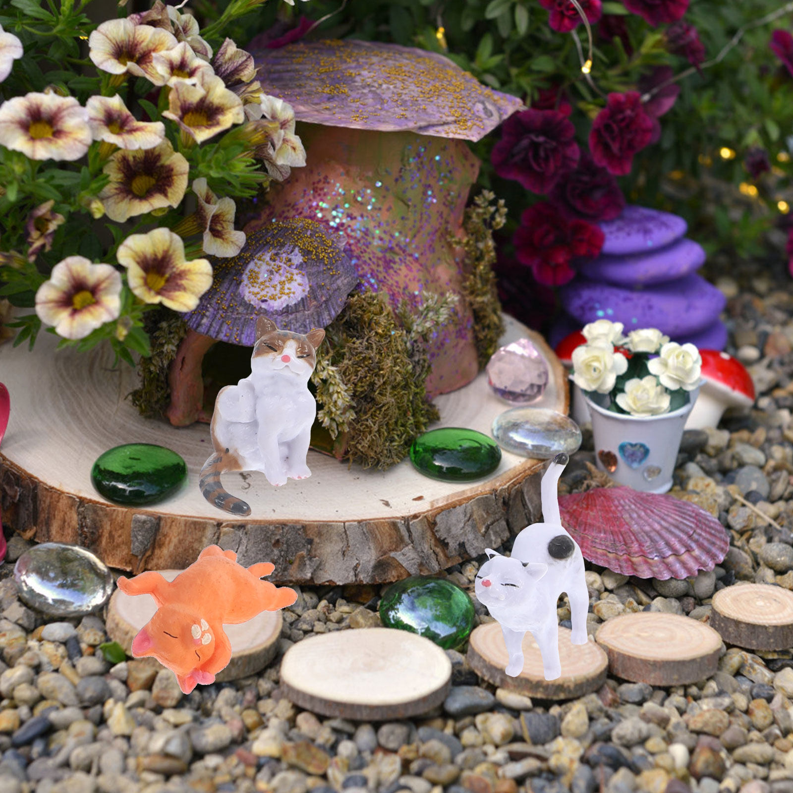 10Pcs Mini Cat Decorations Sma - Bonsai Garden Landscape Design บทวิจารณ์และราคา