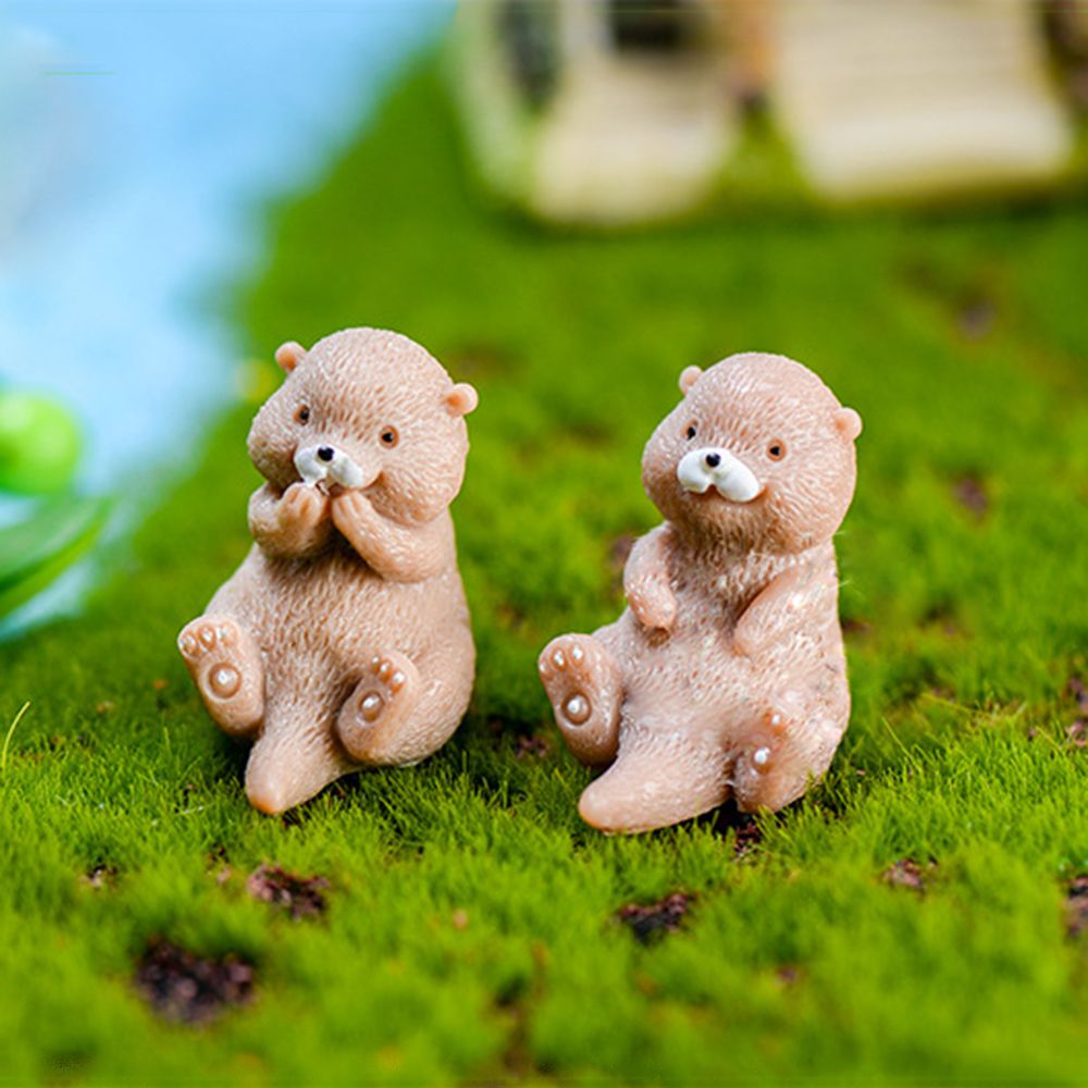 Otters Figurine Mini Home Deco - Bonsai Garden Gift บทวิจารณ์และราคา