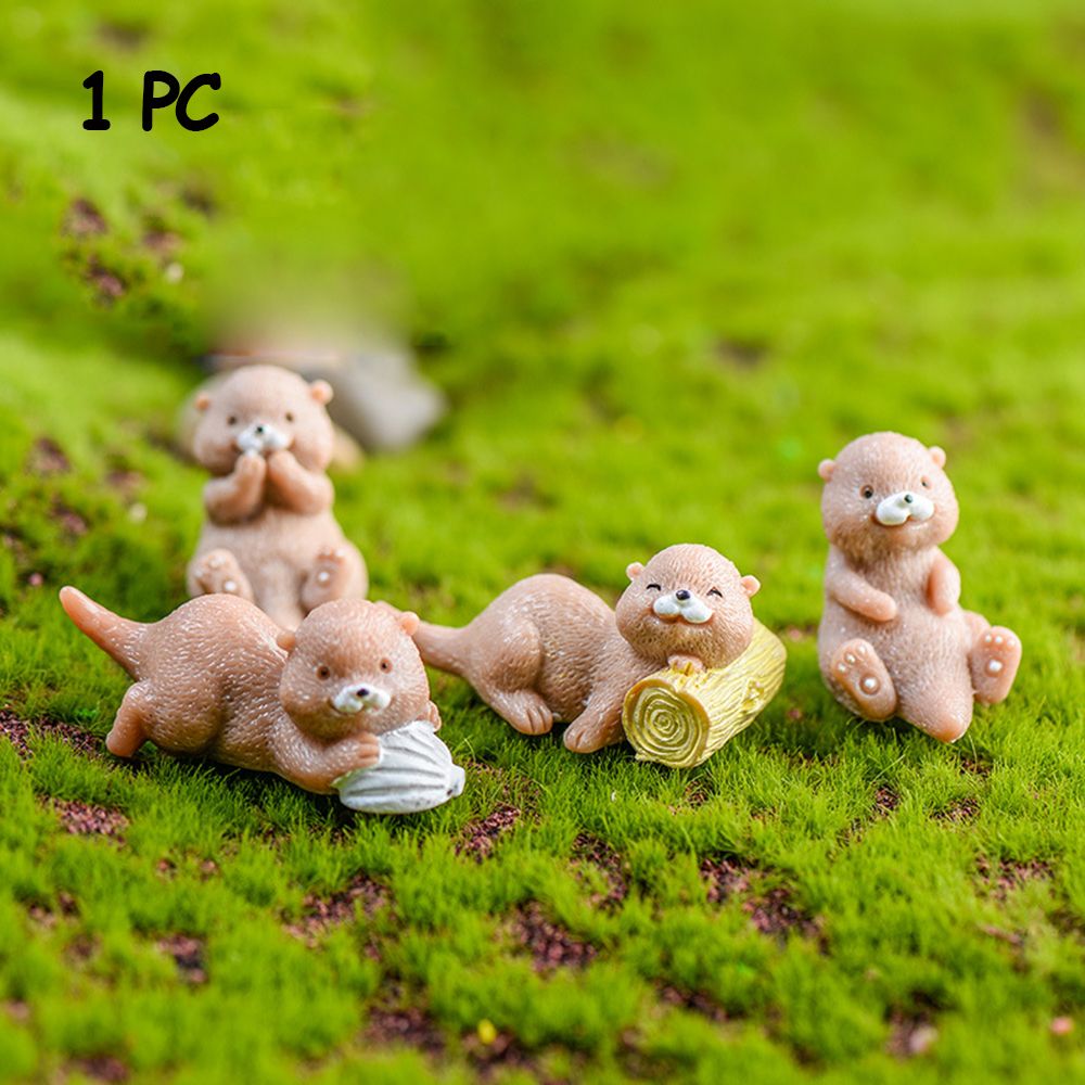Otters Figurine Mini Home Deco - Bonsai Garden Gift บทวิจารณ์และราคา