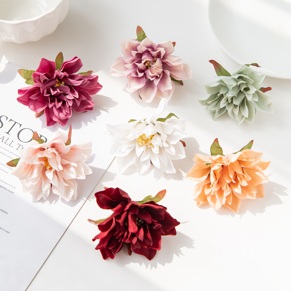 Artificial Flower Silk Chrysan - Bonsai Garden Gift บทวิจารณ์และราคา