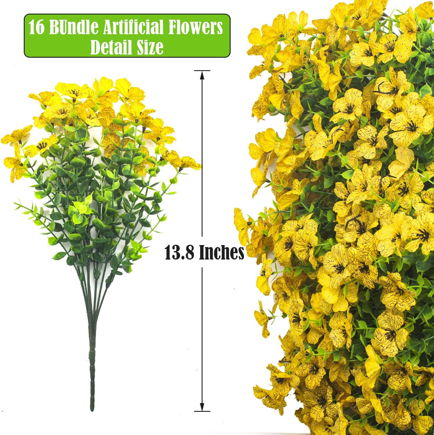 16 Bundles Realistic Yellow Da - Bonsai Garden Images บทวิจารณ์และราคา