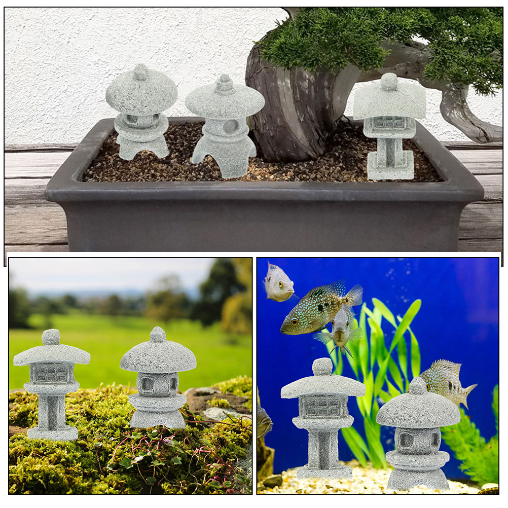 6Pcs Sandstone Pavilion Decor  - Mini Bonsai Zen Garden บทวิจารณ์และราคา