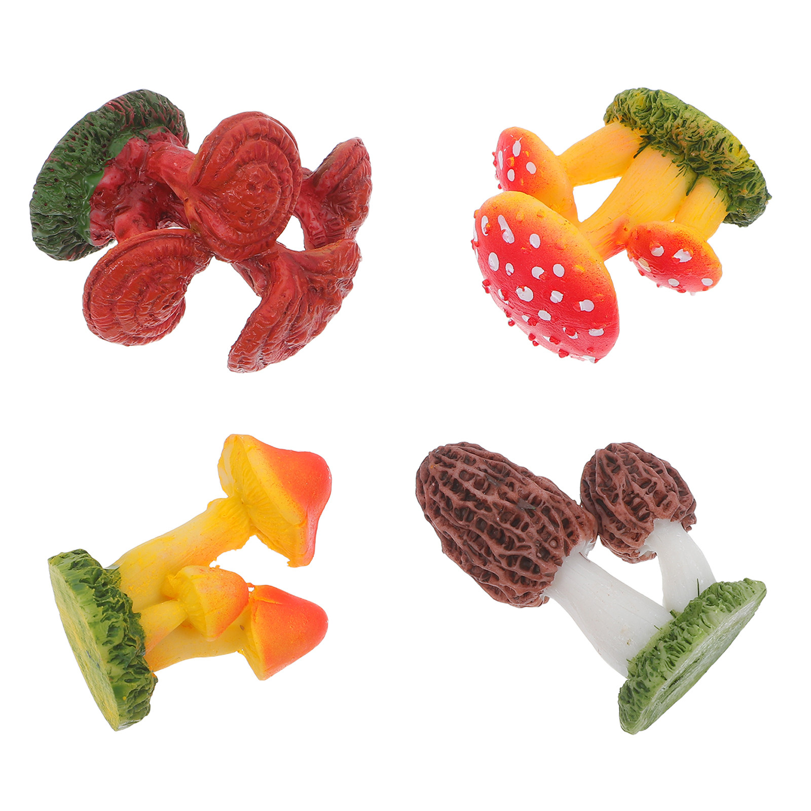 4Pcs Artificial Mini Mushrooms - Bonsai Garden Landscape Design บทวิจารณ์และราคา
